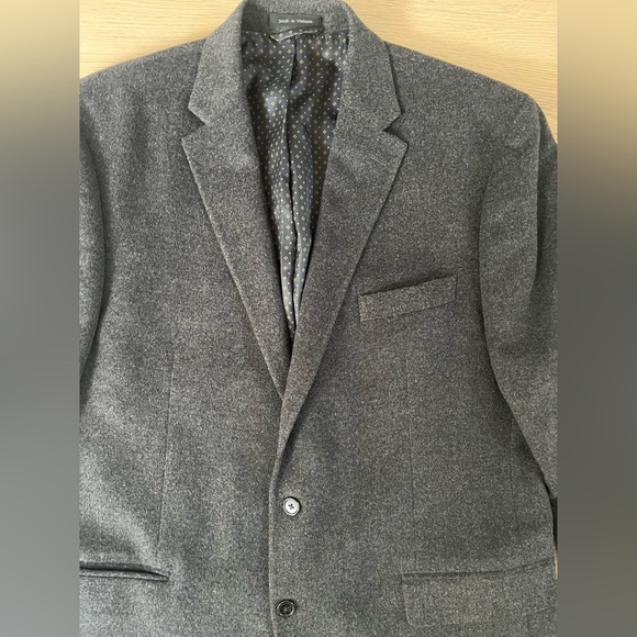 Lauren Ralph Lauren Jacket Men's 46L Wool Charcoal Gray Two Button Single Breast - Picture 3 of 7
